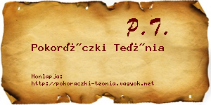 Pokoráczki Teónia névjegykártya